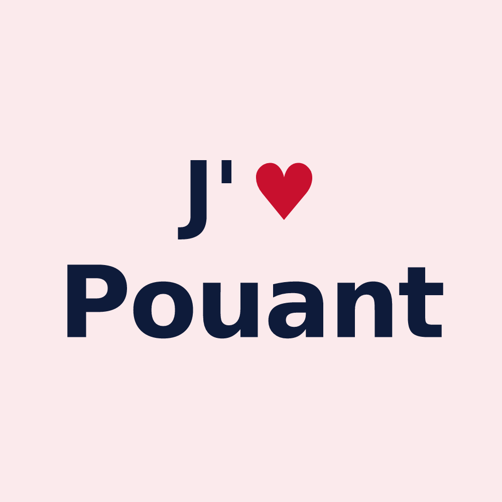 Magnet personnalisé Pouant — design J'aime Pouant