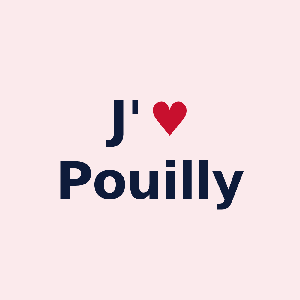Magnet personnalisé Pouilly — design J'aime Pouilly