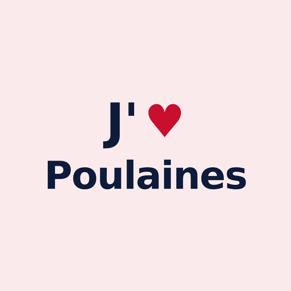 Magnet personnalisé Poulaines — design J'aime Poulaines