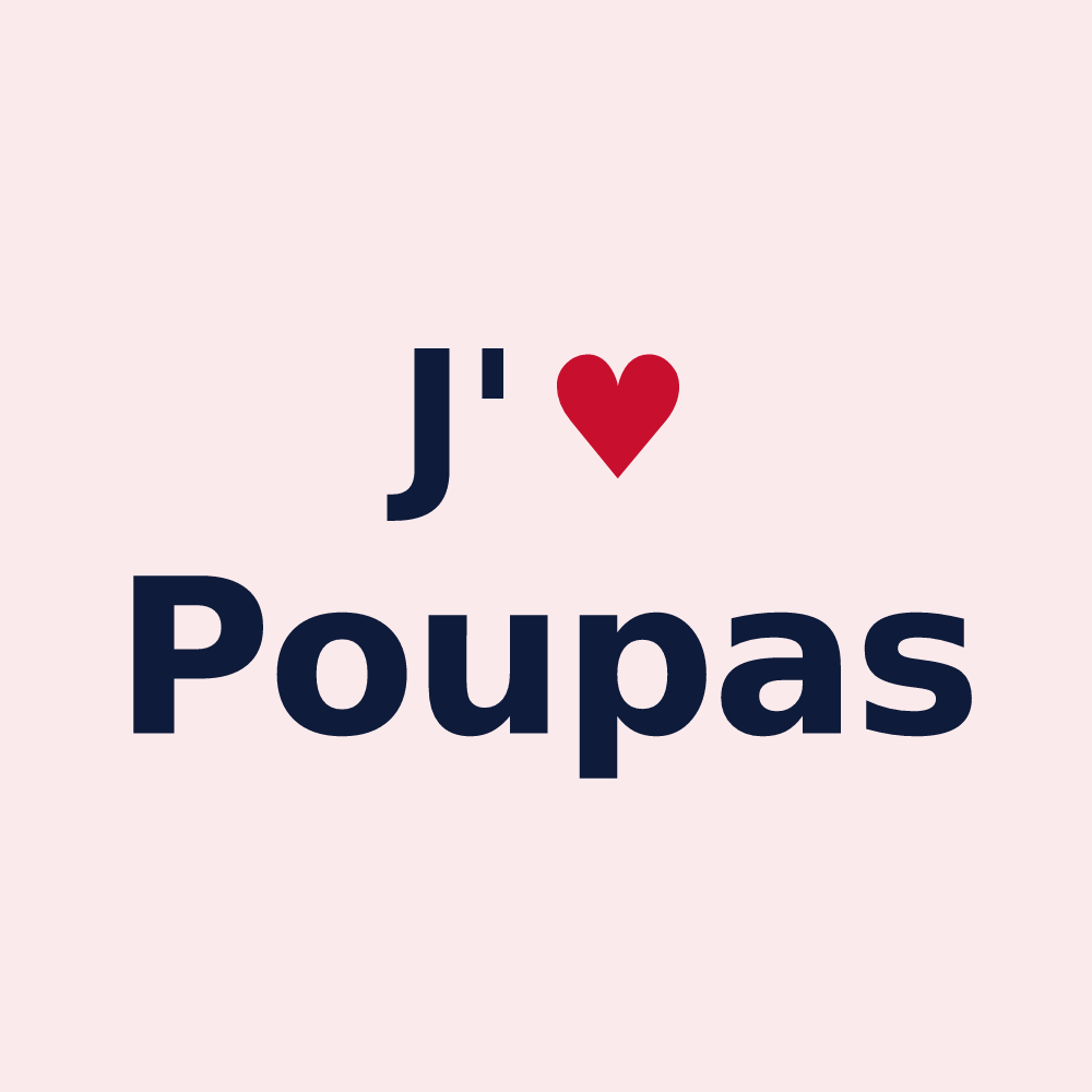 Magnet personnalisé Poupas — design J'aime Poupas