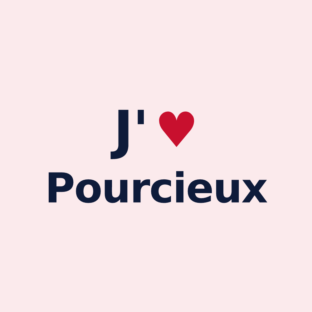 Magnet personnalisé Pourcieux — design J'aime Pourcieux