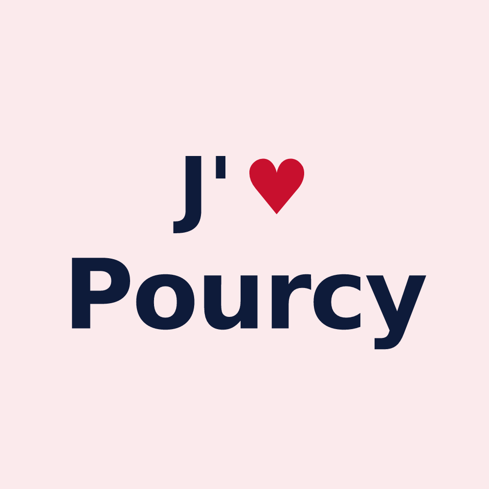 Magnet personnalisé Pourcy — design J'aime Pourcy