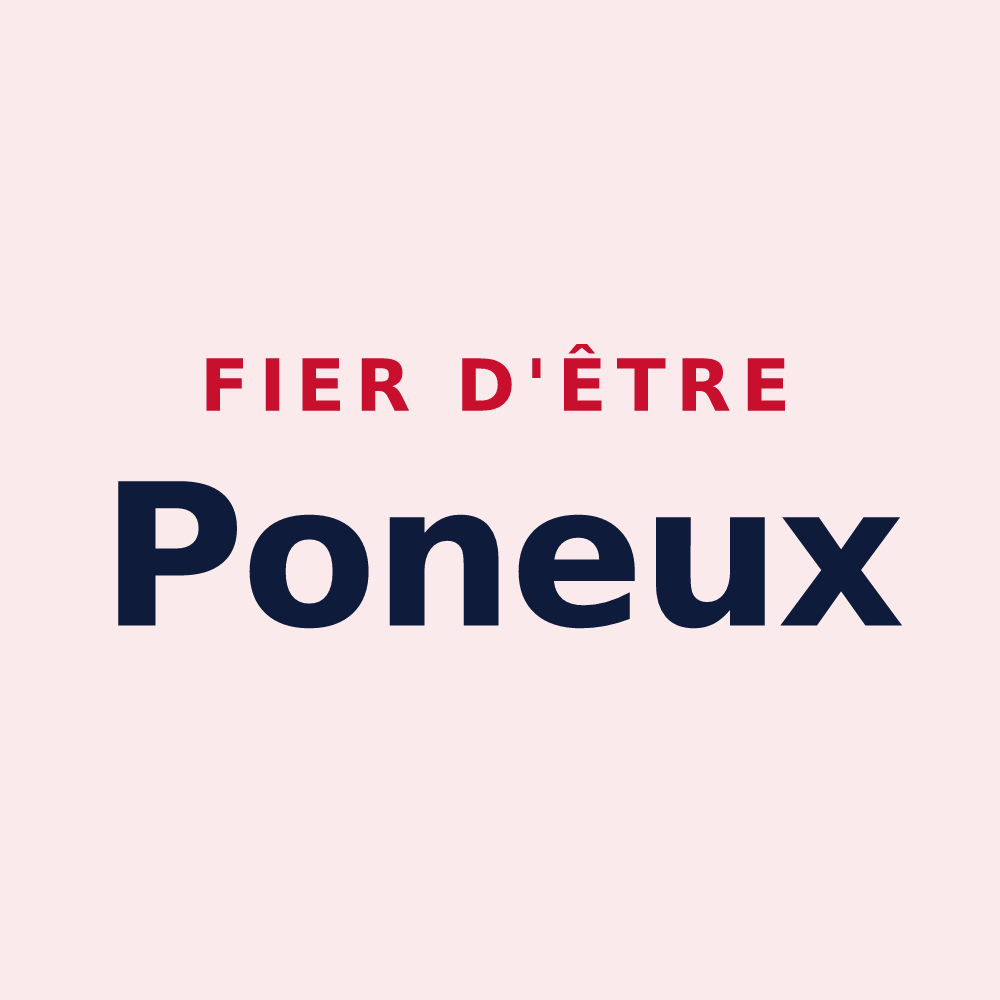 Magnet « Fier d'être Poneux » — design pour Pournoy-la-Grasse