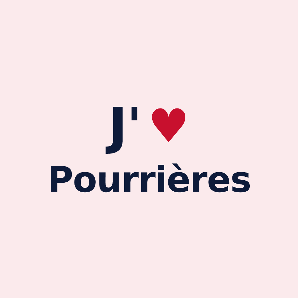 Magnet personnalisé Pourrières — design J'aime Pourrières