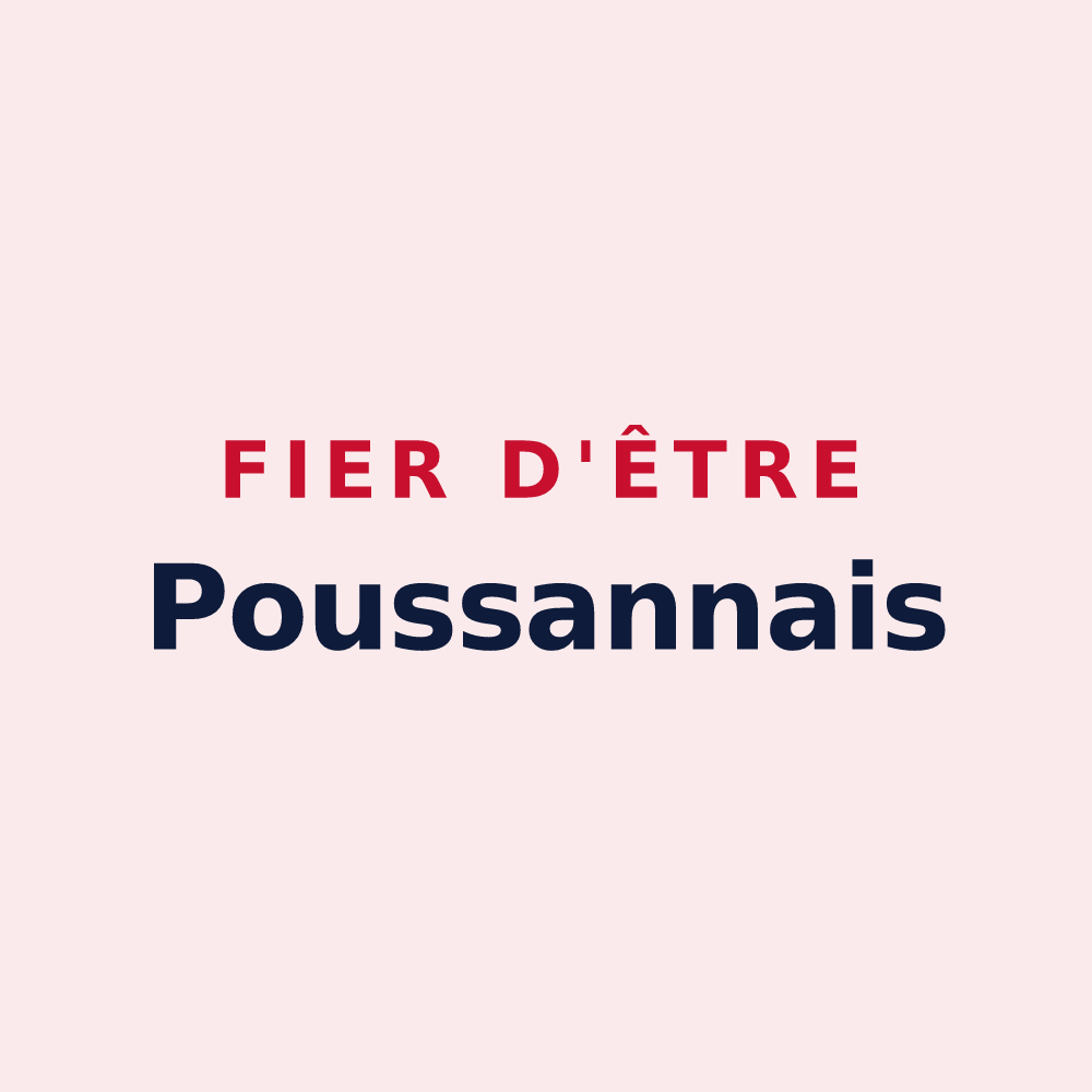 Magnet « Fier d'être Poussannais » — design pour Poussan