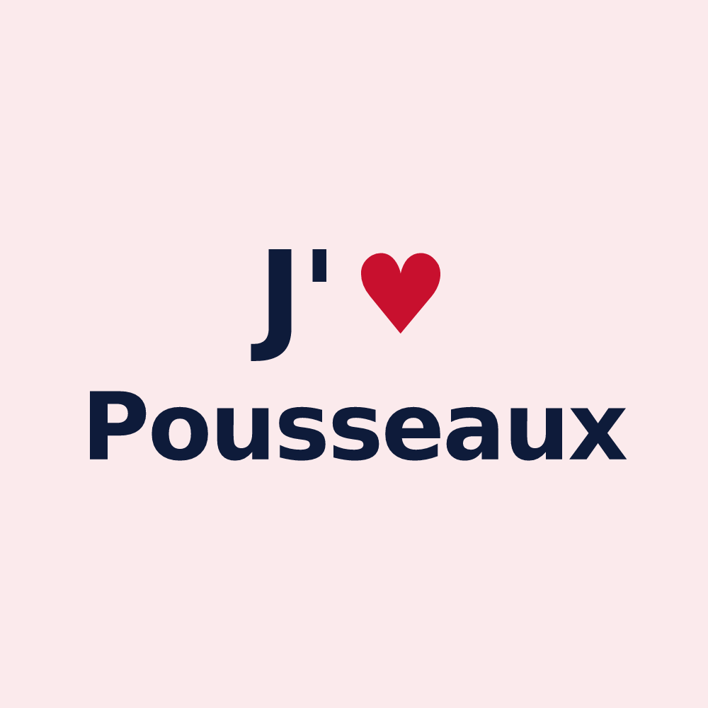 Magnet personnalisé Pousseaux — design J'aime Pousseaux