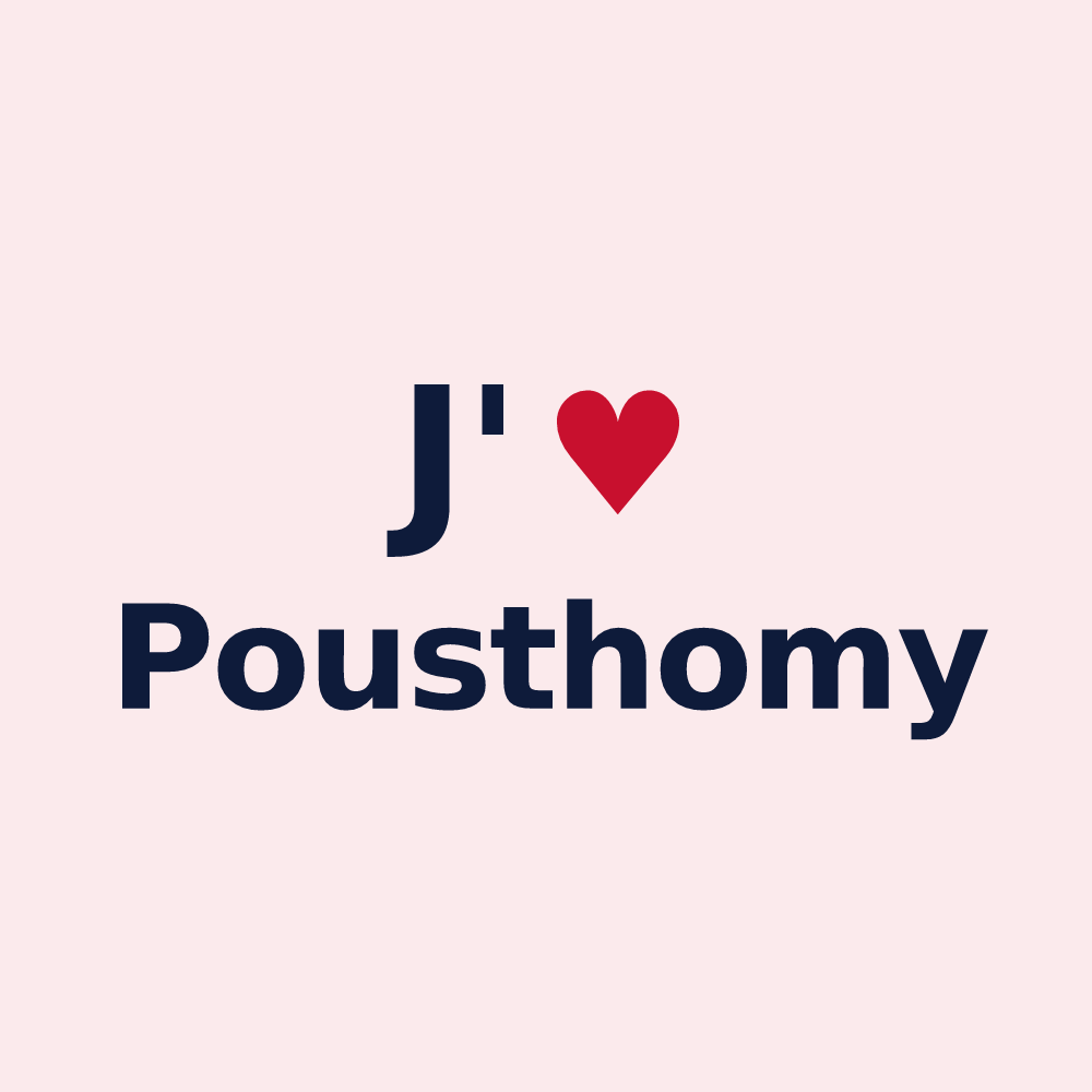 Magnet personnalisé Pousthomy — design J'aime Pousthomy