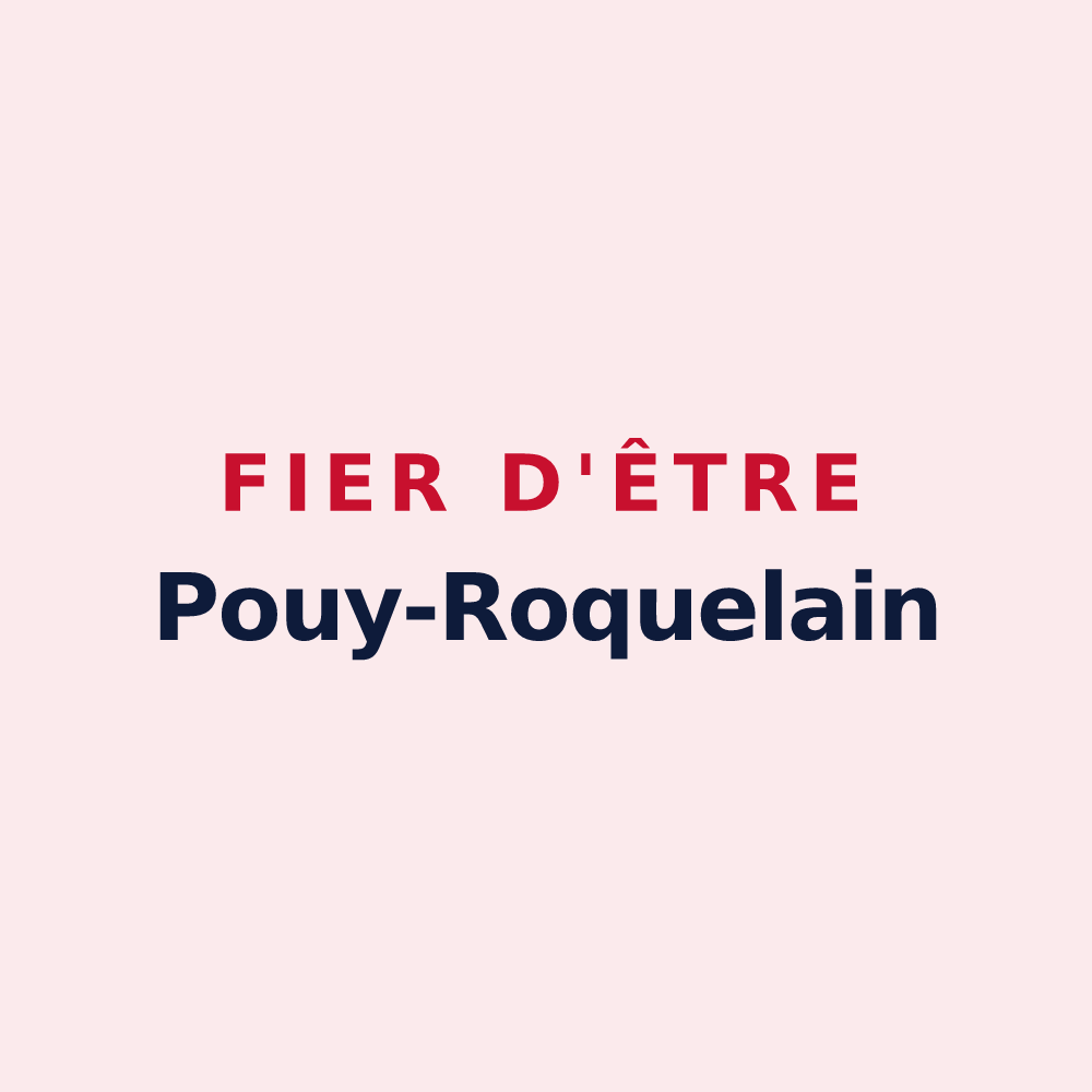 Magnet « Fier d'être Pouy-Roquelain » — design pour Pouy-Roquelaure