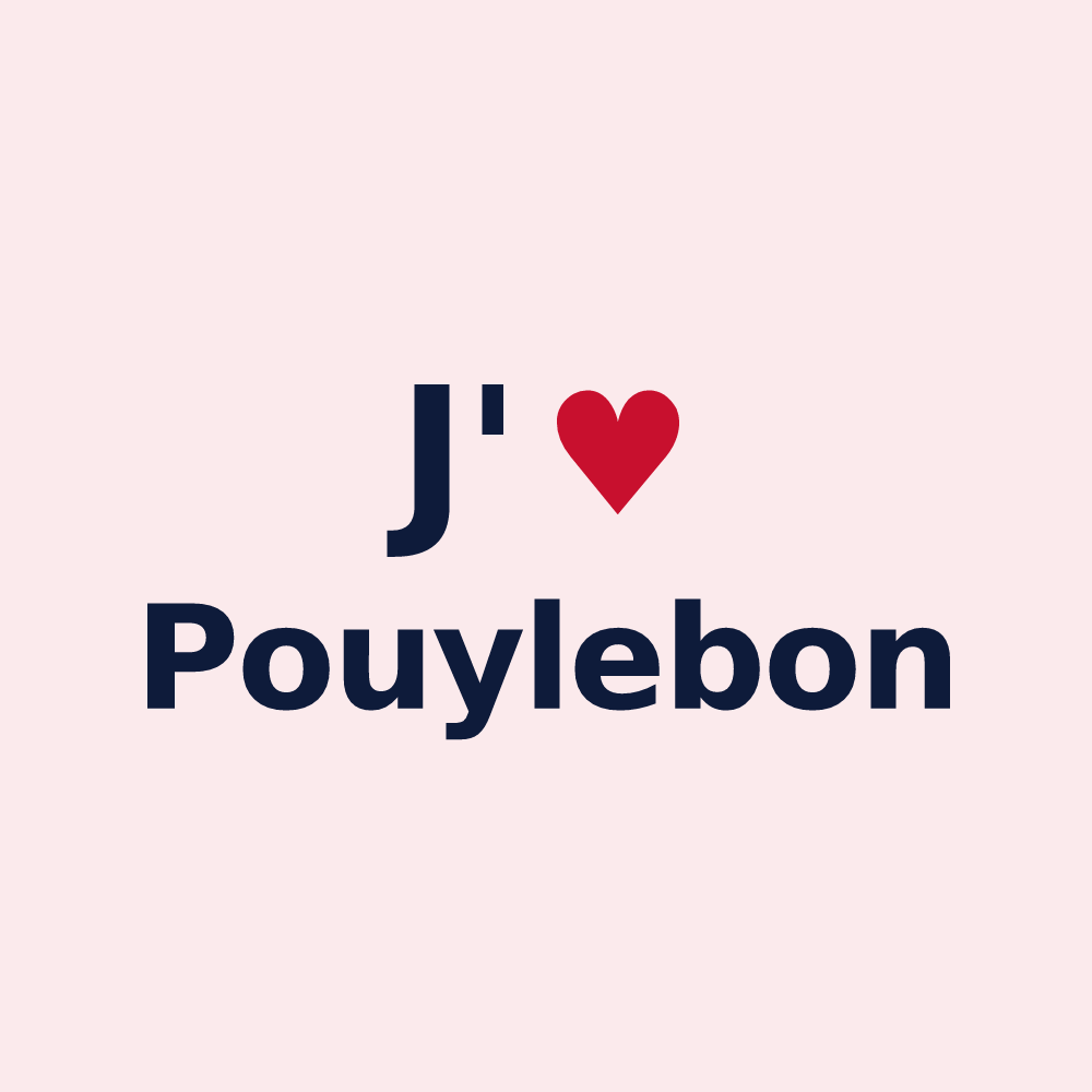 Magnet personnalisé Pouylebon — design J'aime Pouylebon