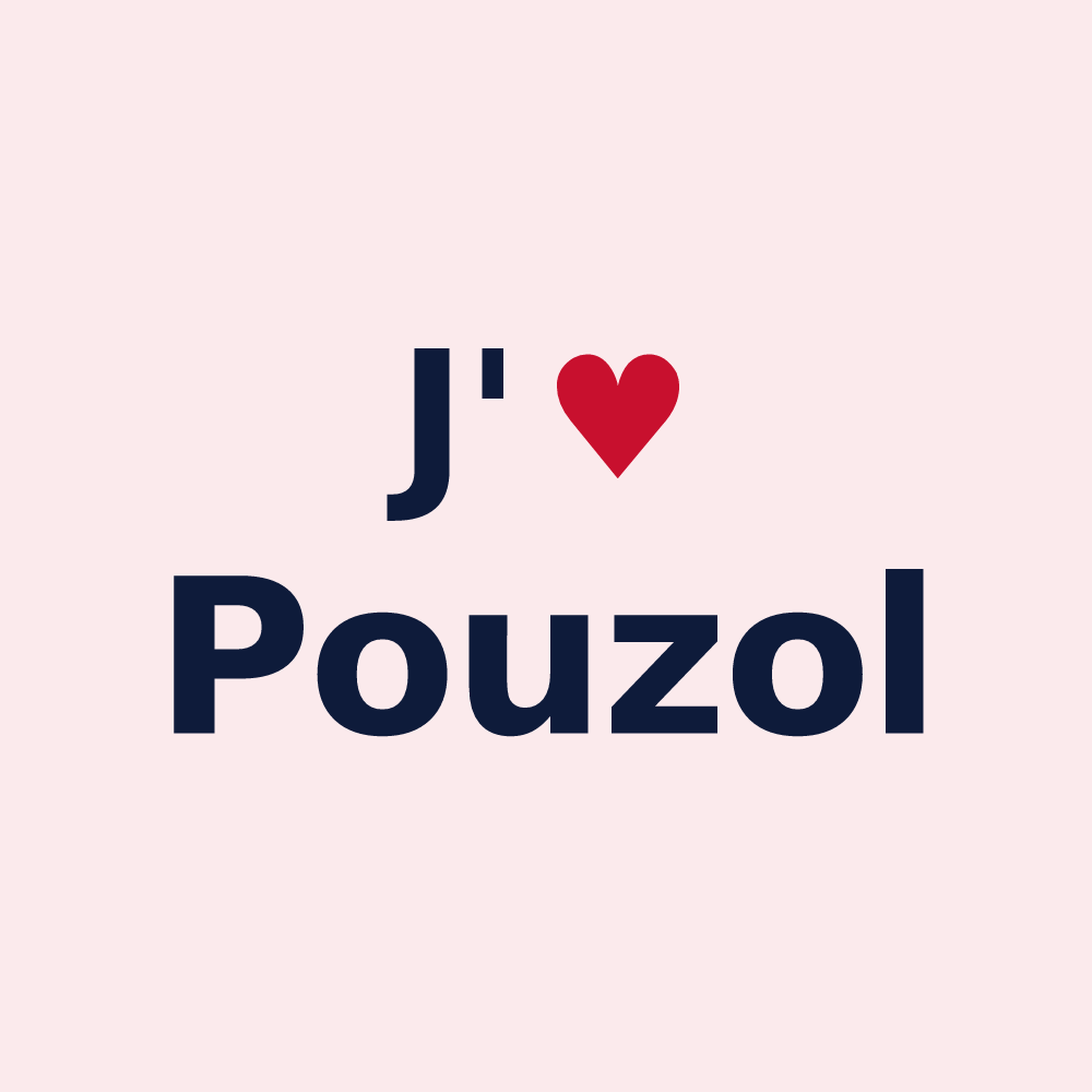 Magnet personnalisé Pouzol — design J'aime Pouzol