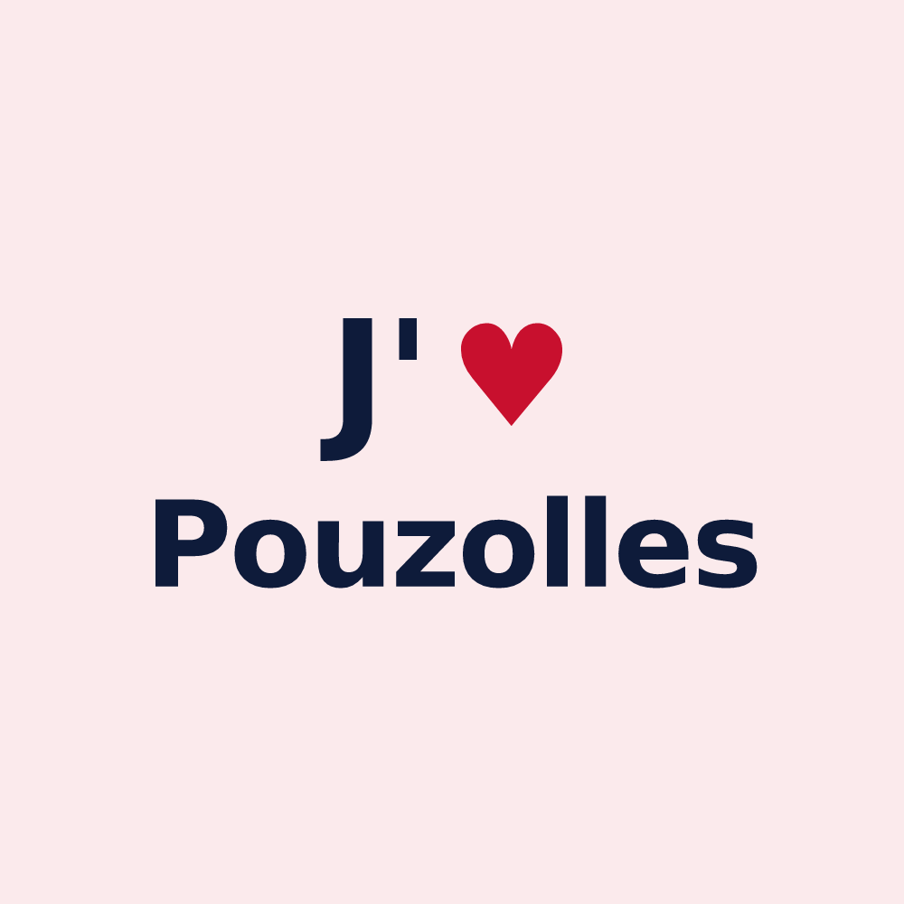 Magnet personnalisé Pouzolles — design J'aime Pouzolles