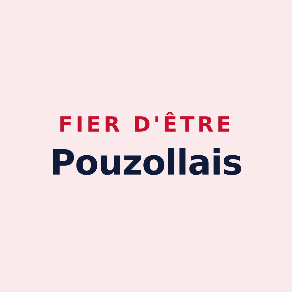 Magnet « Fier d'être Pouzollais » — design pour Pouzolles