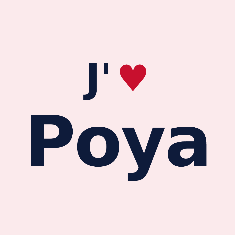 Magnet personnalisé Poya — design J'aime Poya
