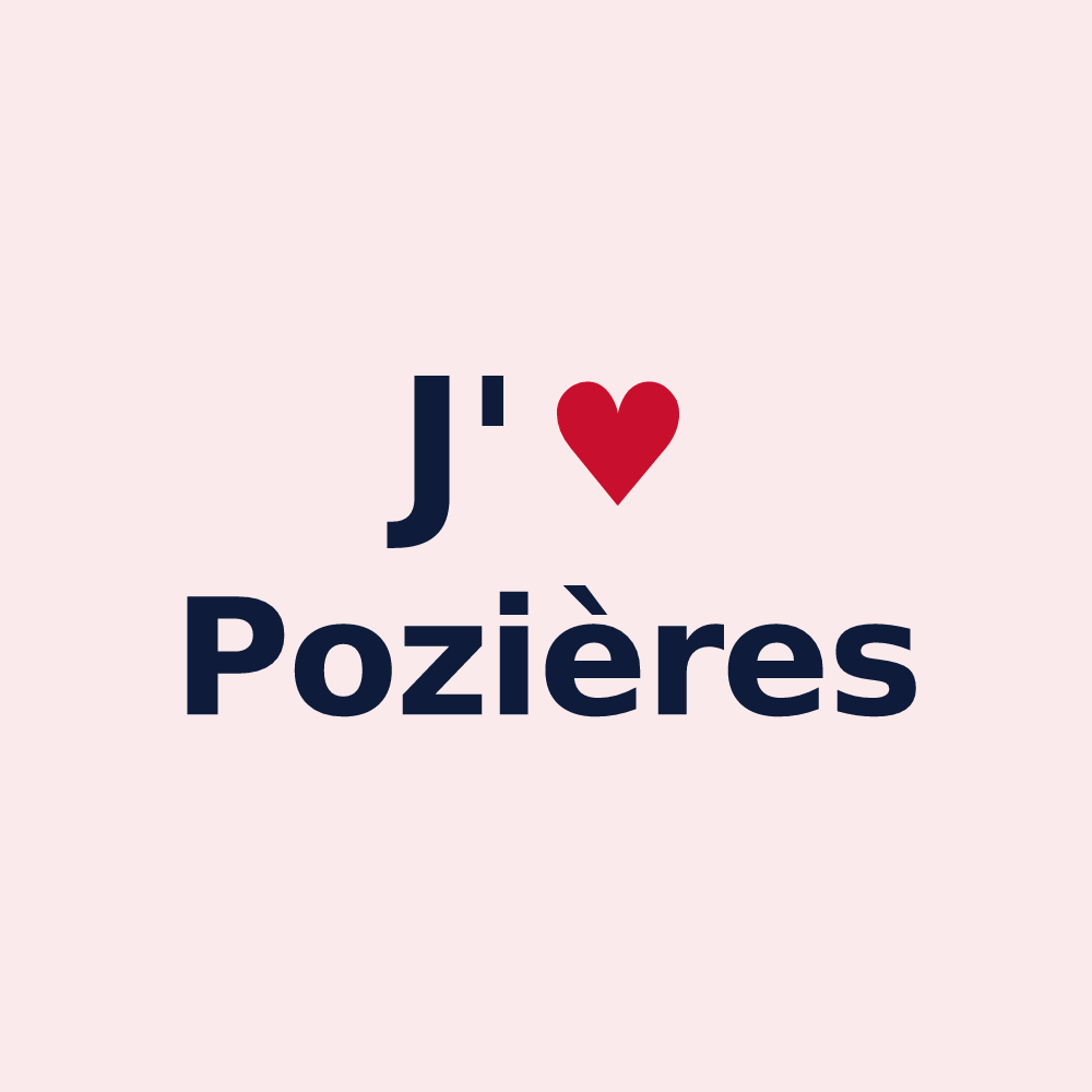 Magnet personnalisé Pozières — design J'aime Pozières