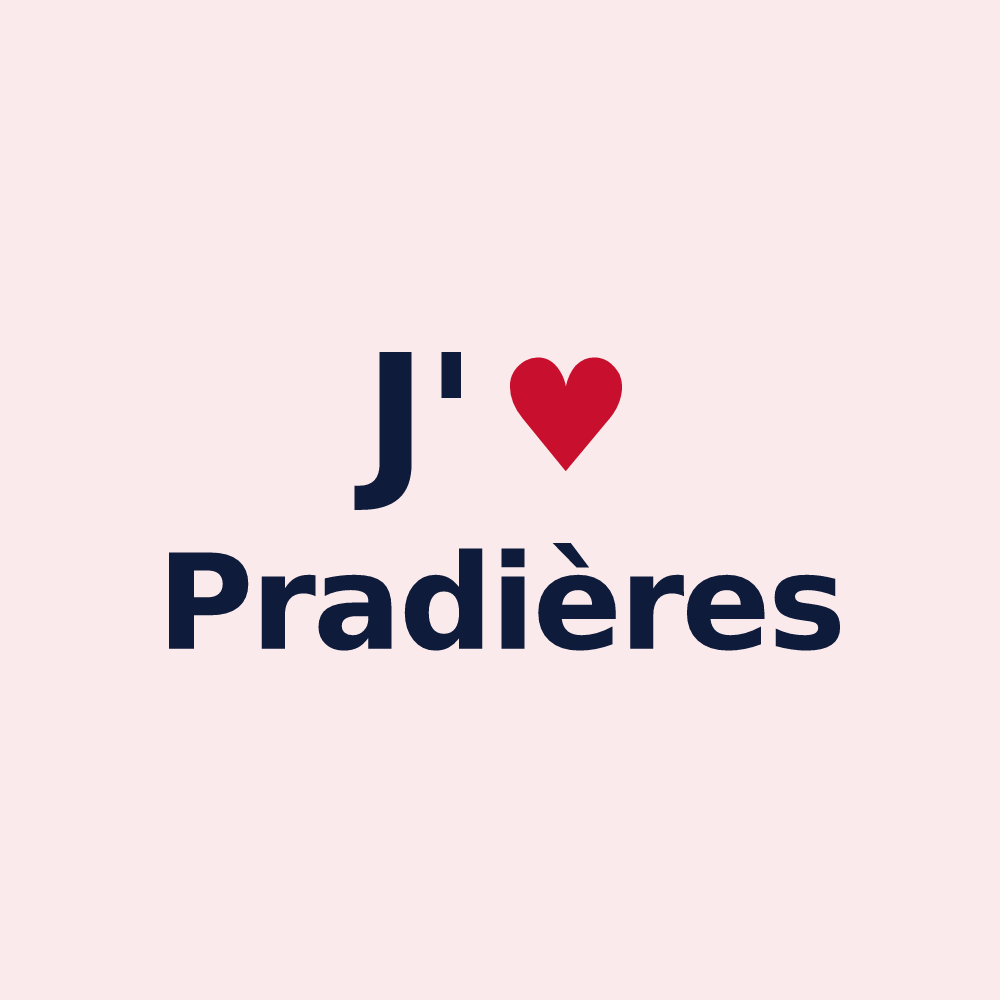 Magnet personnalisé Pradières — design J'aime Pradières