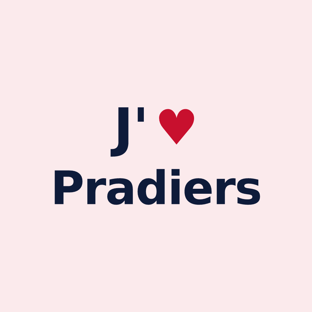 Magnet personnalisé Pradiers — design J'aime Pradiers