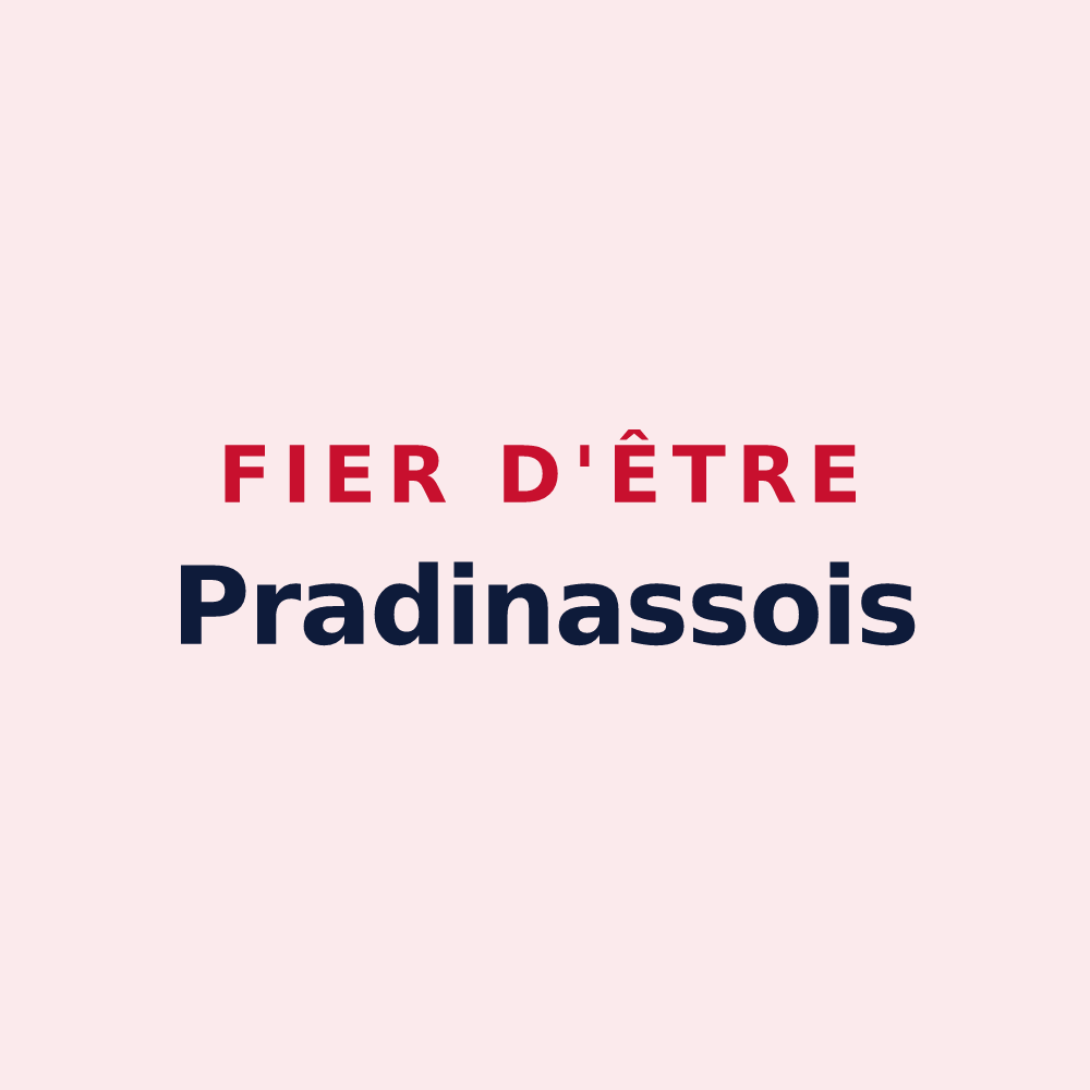 Magnet « Fier d'être Pradinassois » — design pour Pradinas