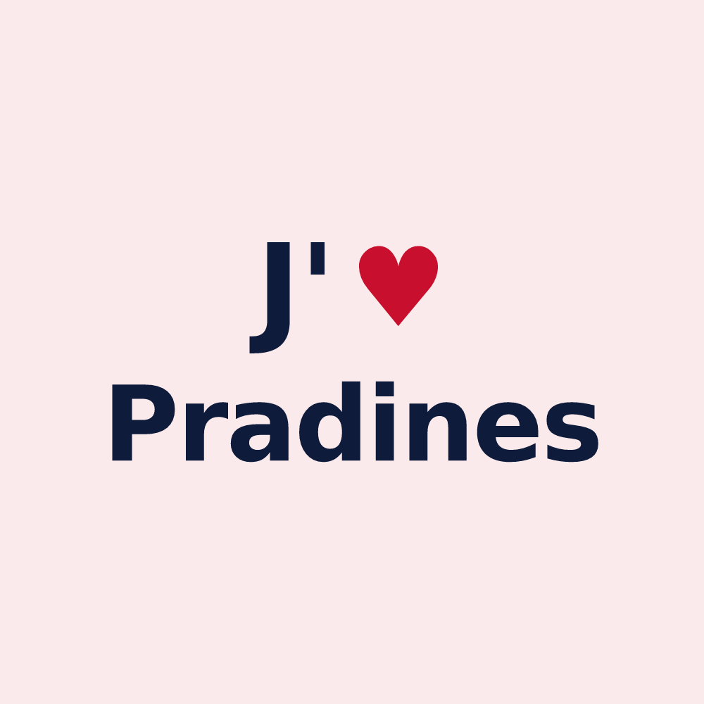 Magnet personnalisé Pradines — design J'aime Pradines