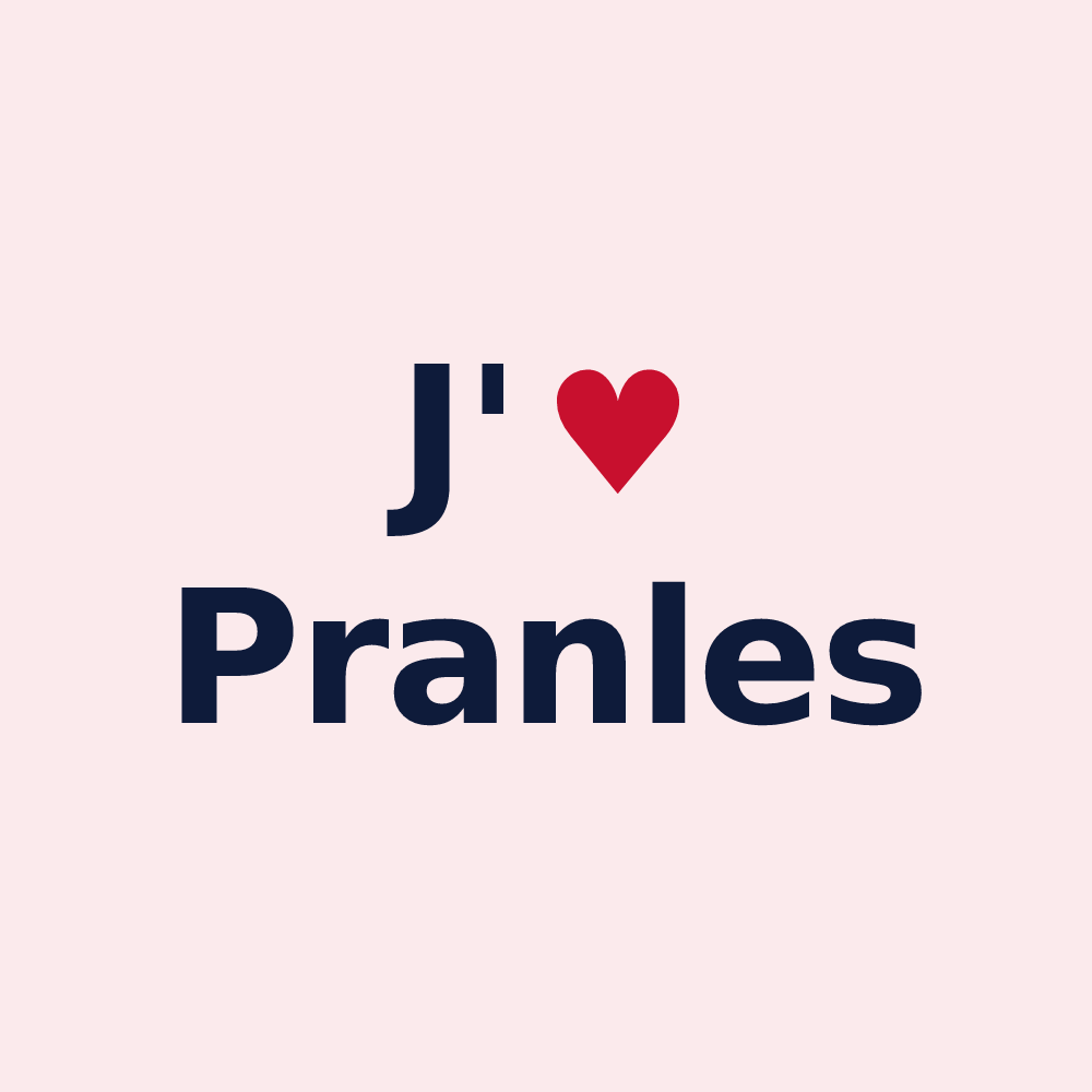 Magnet personnalisé Pranles — design J'aime Pranles