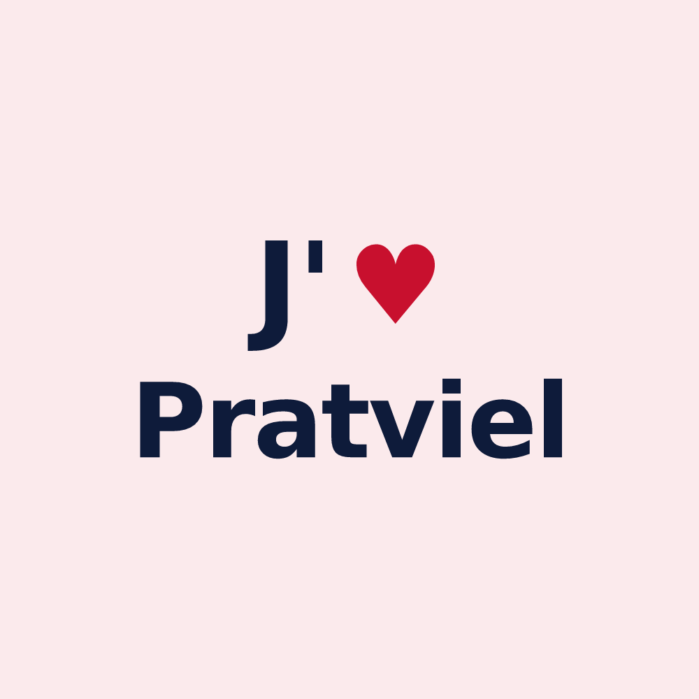 Magnet personnalisé Pratviel — design J'aime Pratviel