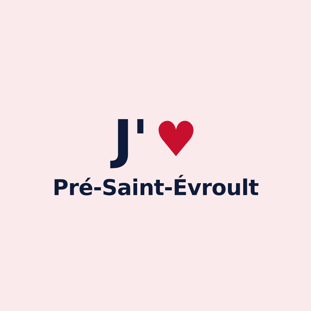 Magnet personnalisé Pré-Saint-Évroult — design J'aime Pré-Saint-Évroult
