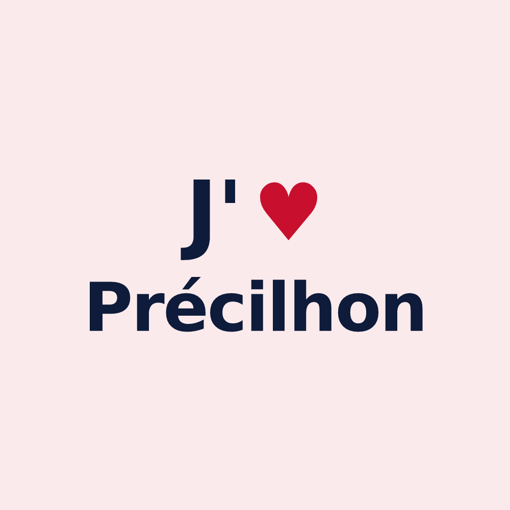 Magnet personnalisé Précilhon — design J'aime Précilhon