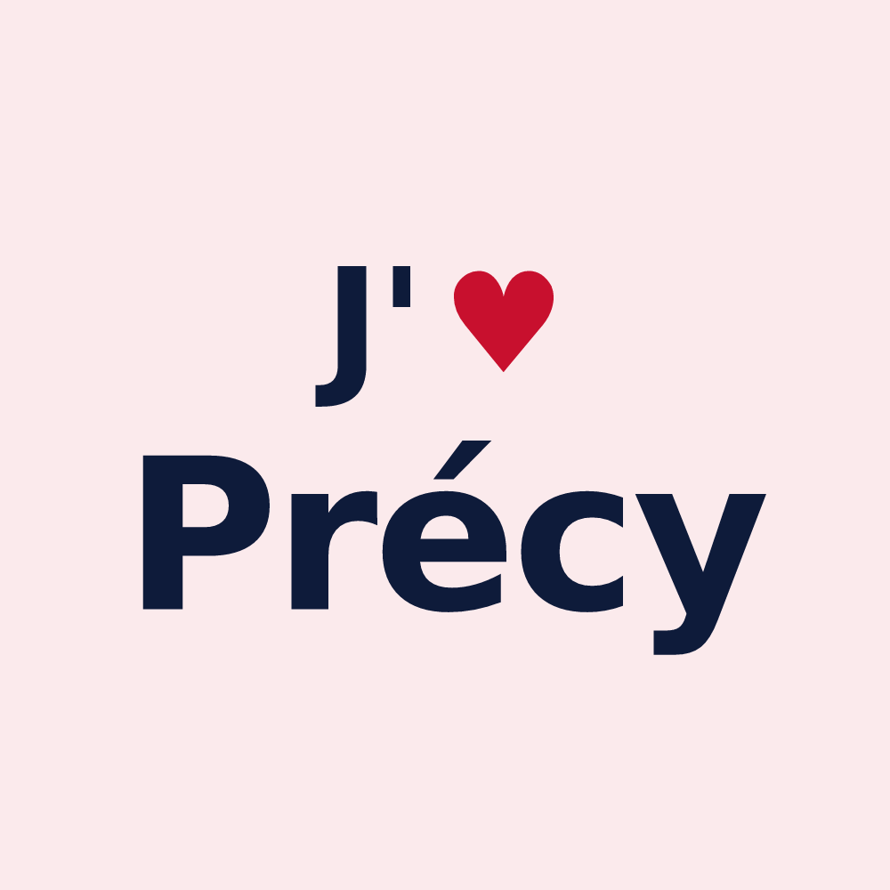 Magnet personnalisé Précy — design J'aime Précy