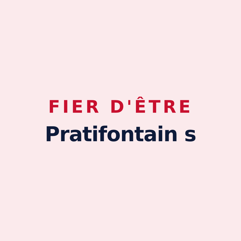 Magnet « Fier d'être Pratifontain s » — design pour Préfontaines
