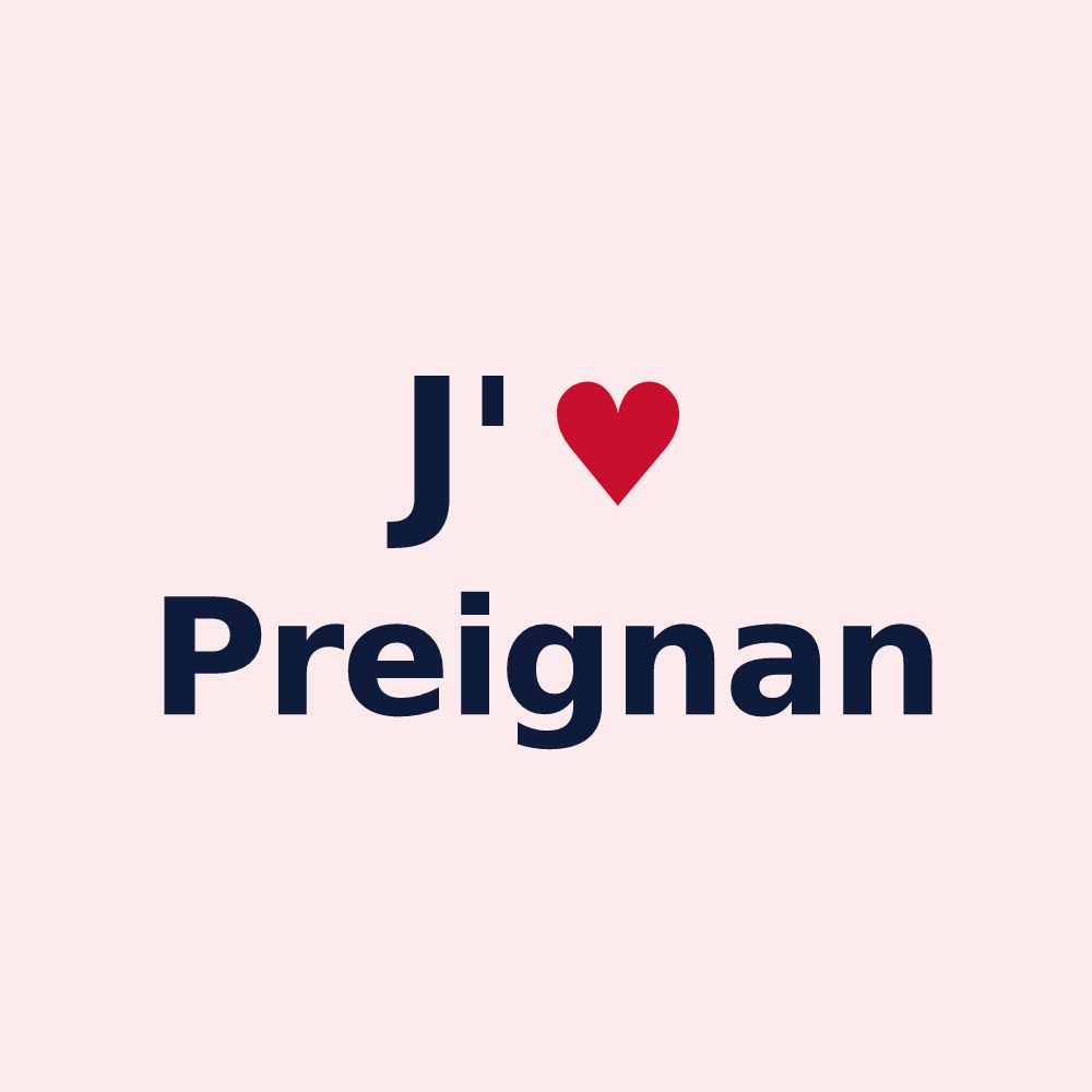 Magnet personnalisé Preignan — design J'aime Preignan