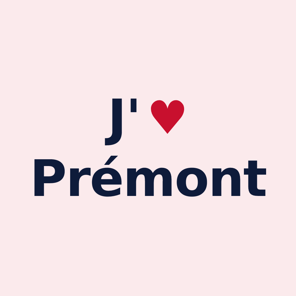 Magnet personnalisé Prémont — design J'aime Prémont