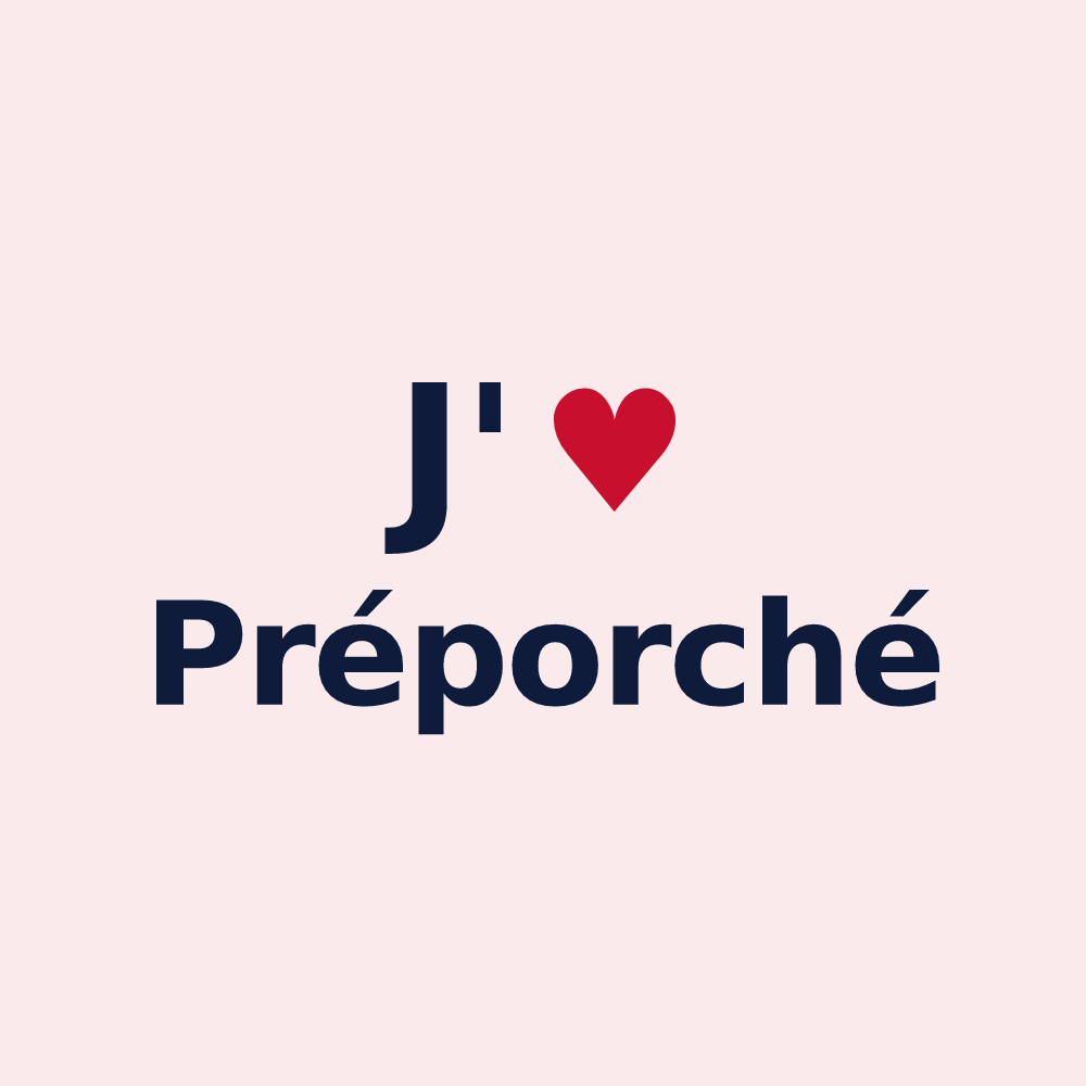 Magnet personnalisé Préporché — design J'aime Préporché