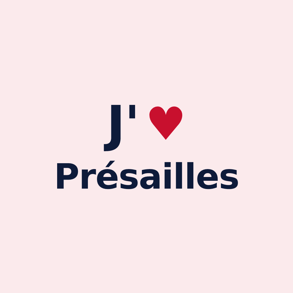 Magnet personnalisé Présailles — design J'aime Présailles