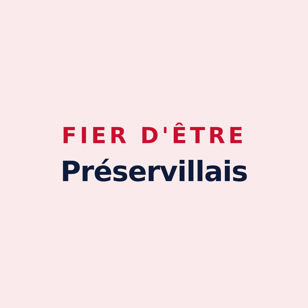 Magnet « Fier d'être Préservillais » — design pour Préserville
