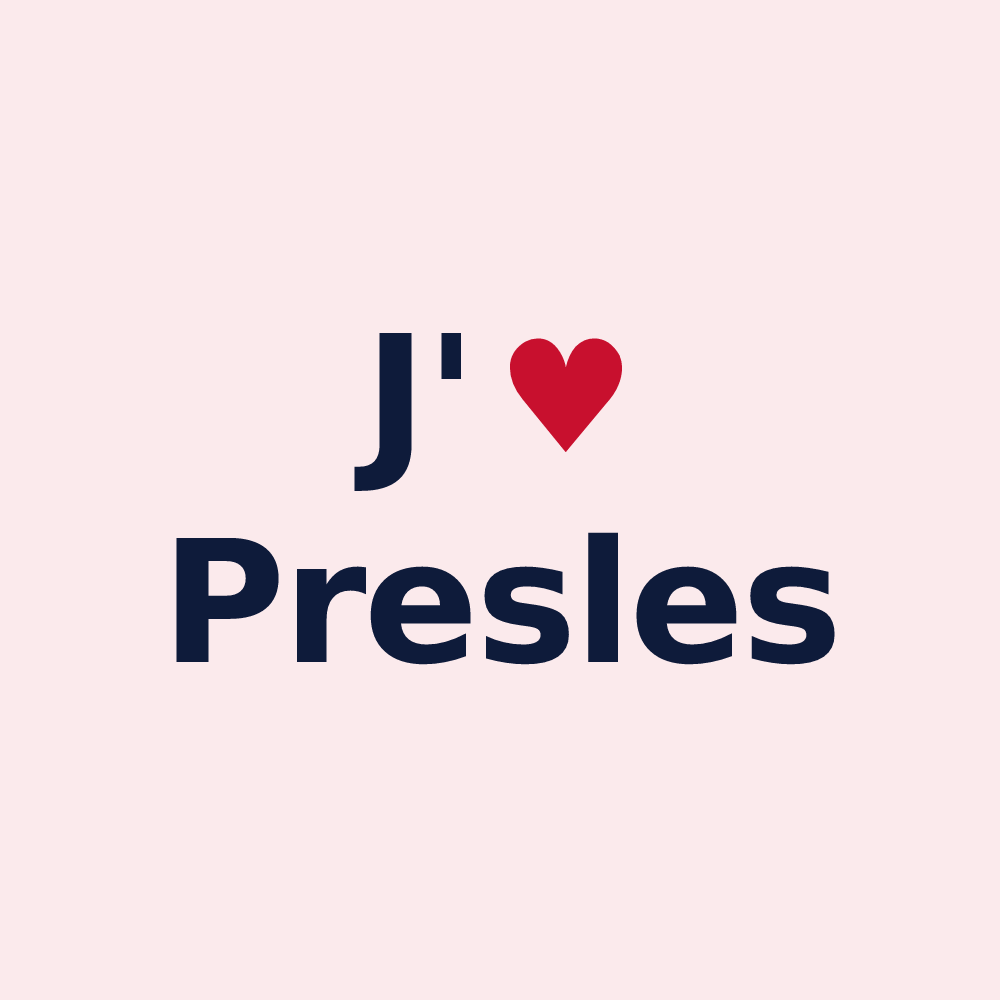 Magnet personnalisé Presles — design J'aime Presles