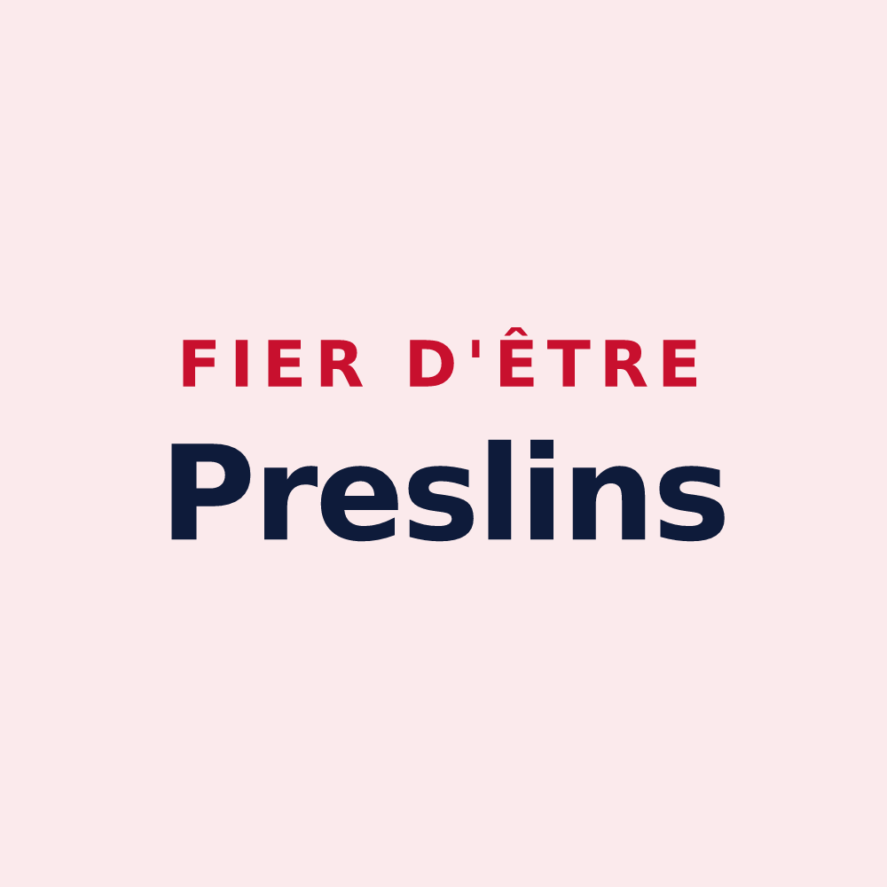 Magnet « Fier d'être Preslins » — design pour Presles