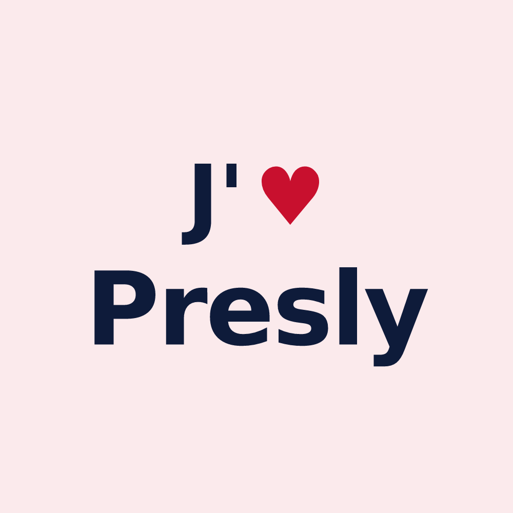 Magnet personnalisé Presly — design J'aime Presly
