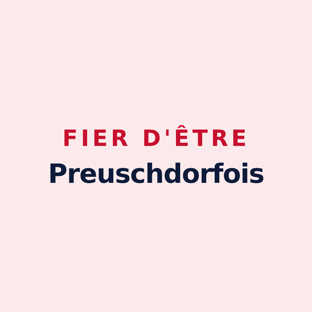 Magnet « Fier d'être Preuschdorfois » — design pour Preuschdorf
