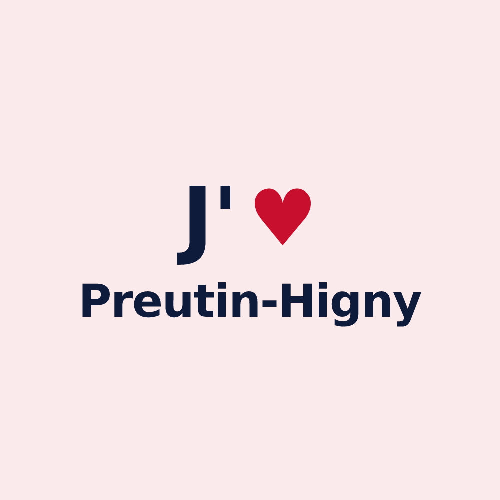 Magnet personnalisé Preutin-Higny — design J'aime Preutin-Higny