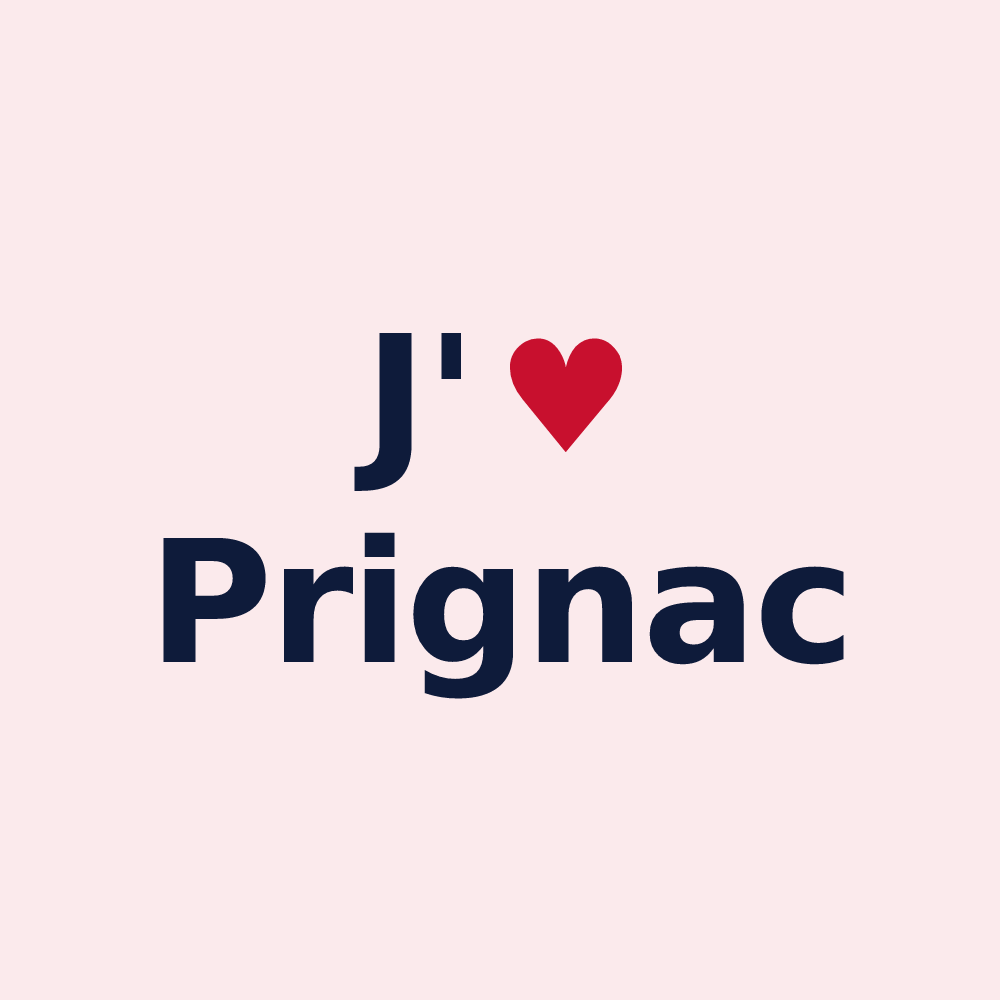 Magnet personnalisé Prignac — design J'aime Prignac