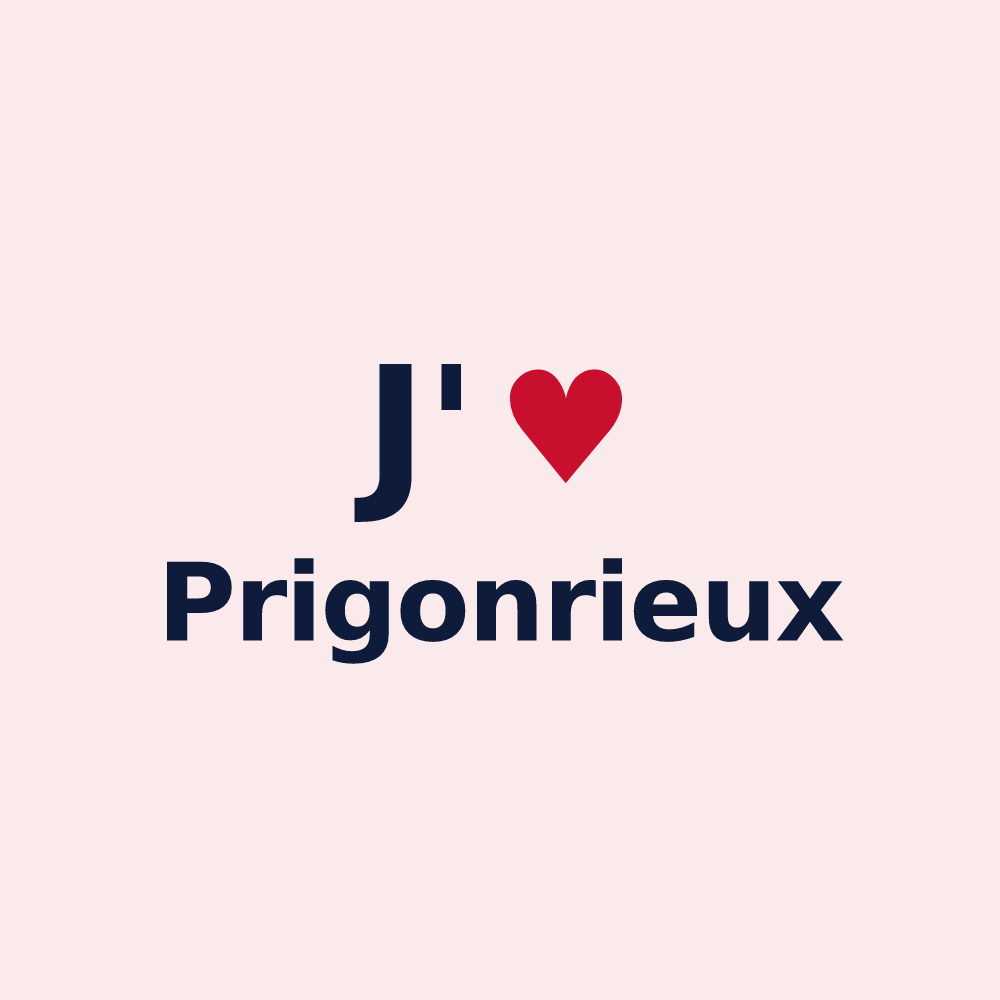 Magnet personnalisé Prigonrieux — design J'aime Prigonrieux
