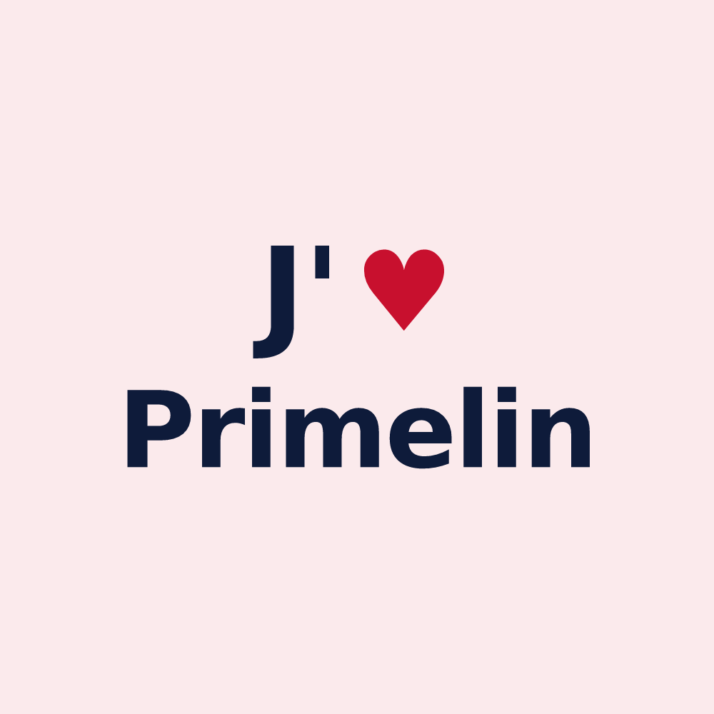 Magnet personnalisé Primelin — design J'aime Primelin