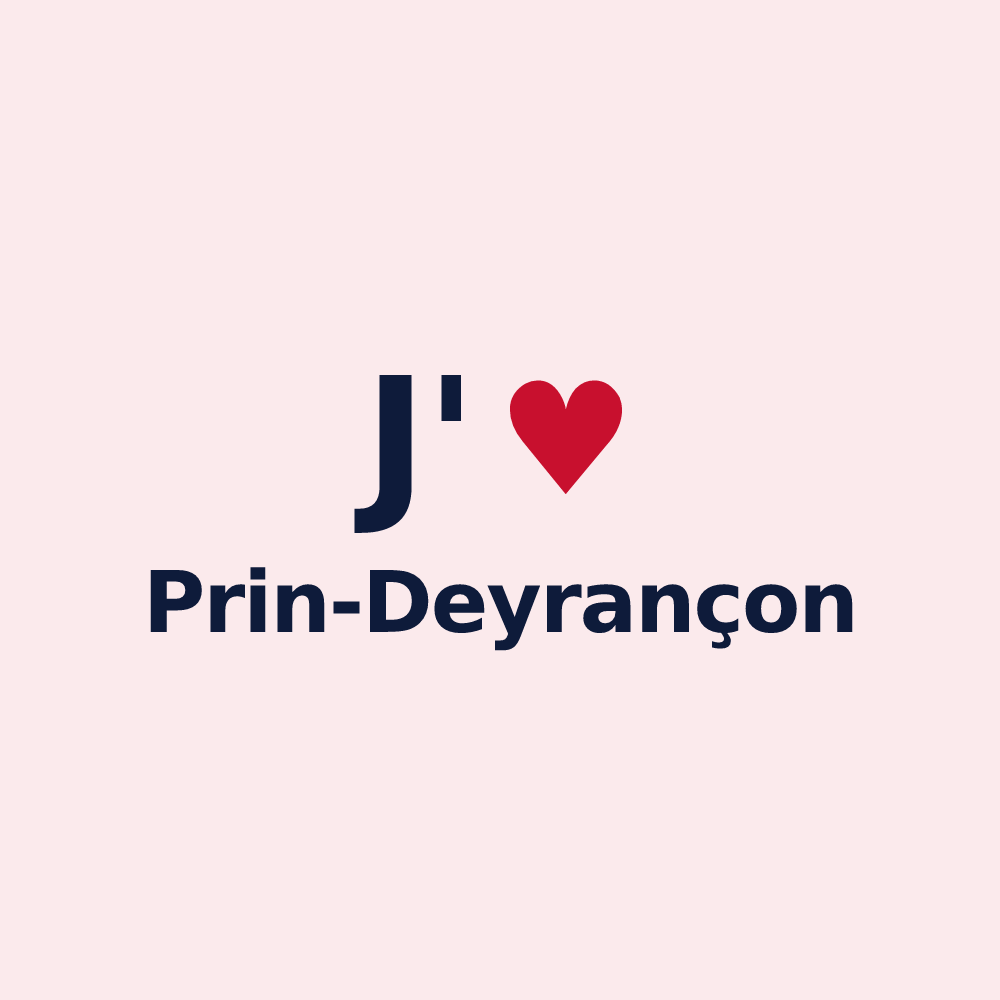 Magnet personnalisé Prin-Deyrançon — design J'aime Prin-Deyrançon