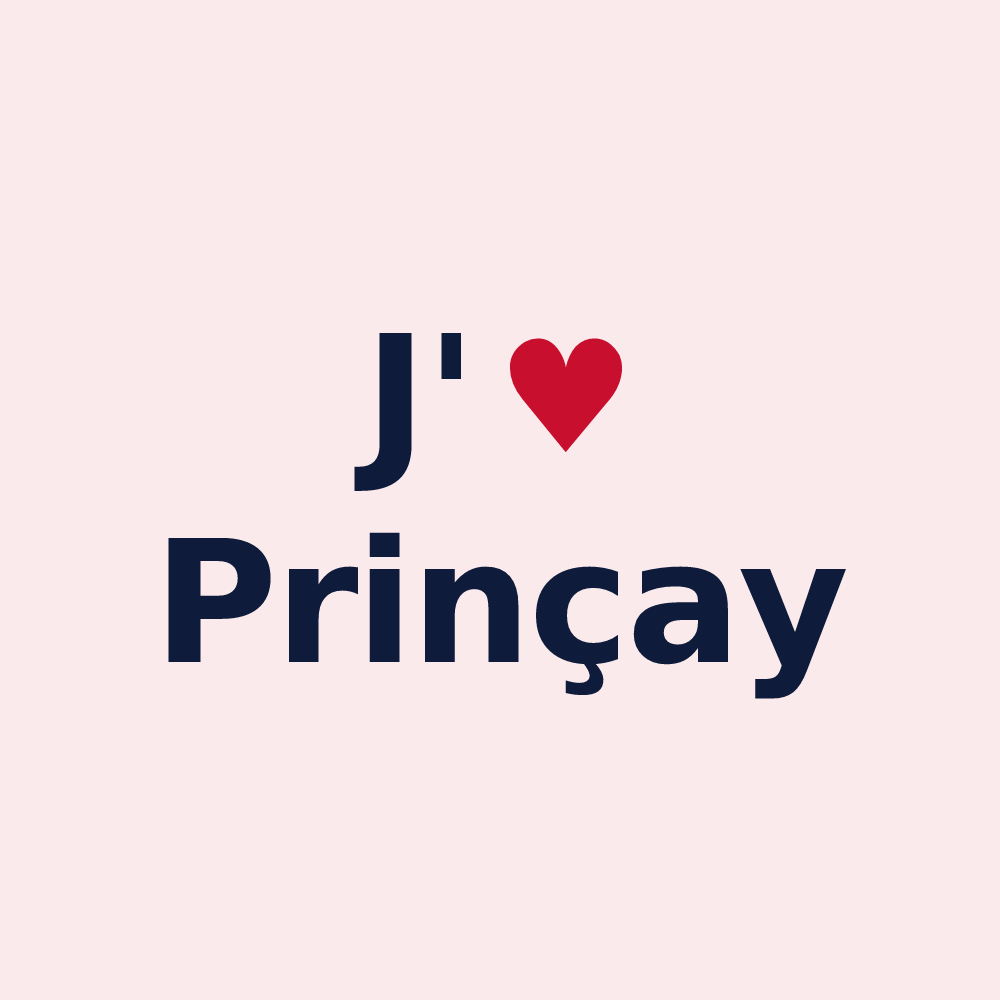 Magnet personnalisé Prinçay — design J'aime Prinçay
