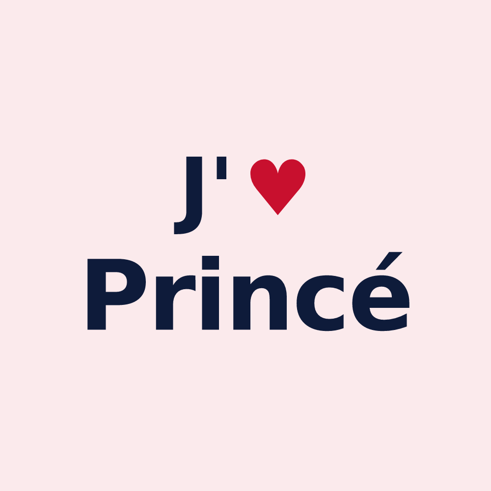 Magnet personnalisé Princé — design J'aime Princé
