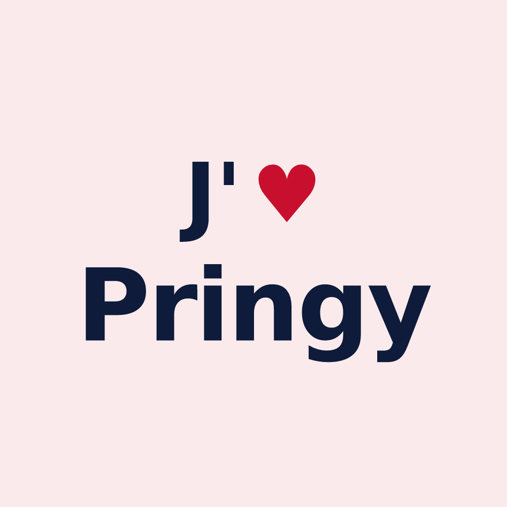 Magnet personnalisé Pringy — design J'aime Pringy