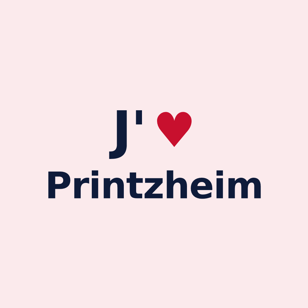 Magnet personnalisé Printzheim — design J'aime Printzheim