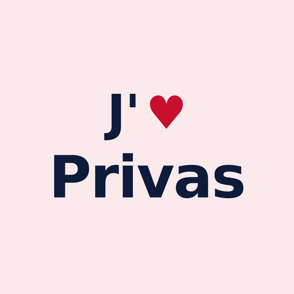Magnet personnalisé Privas — design J'aime Privas