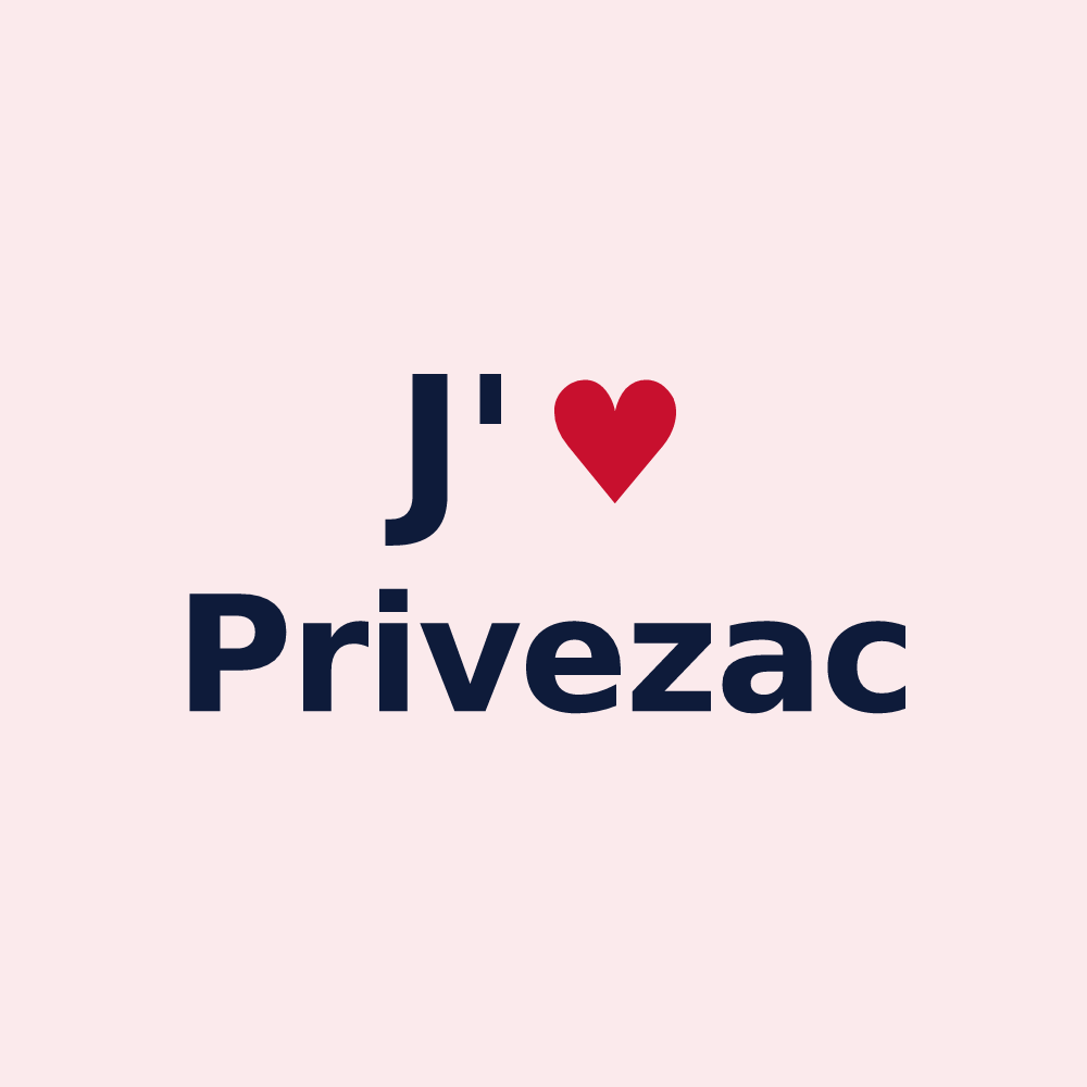 Magnet personnalisé Privezac — design J'aime Privezac