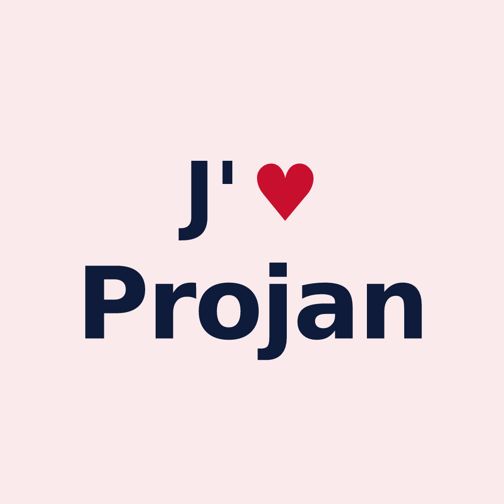 Magnet personnalisé Projan — design J'aime Projan