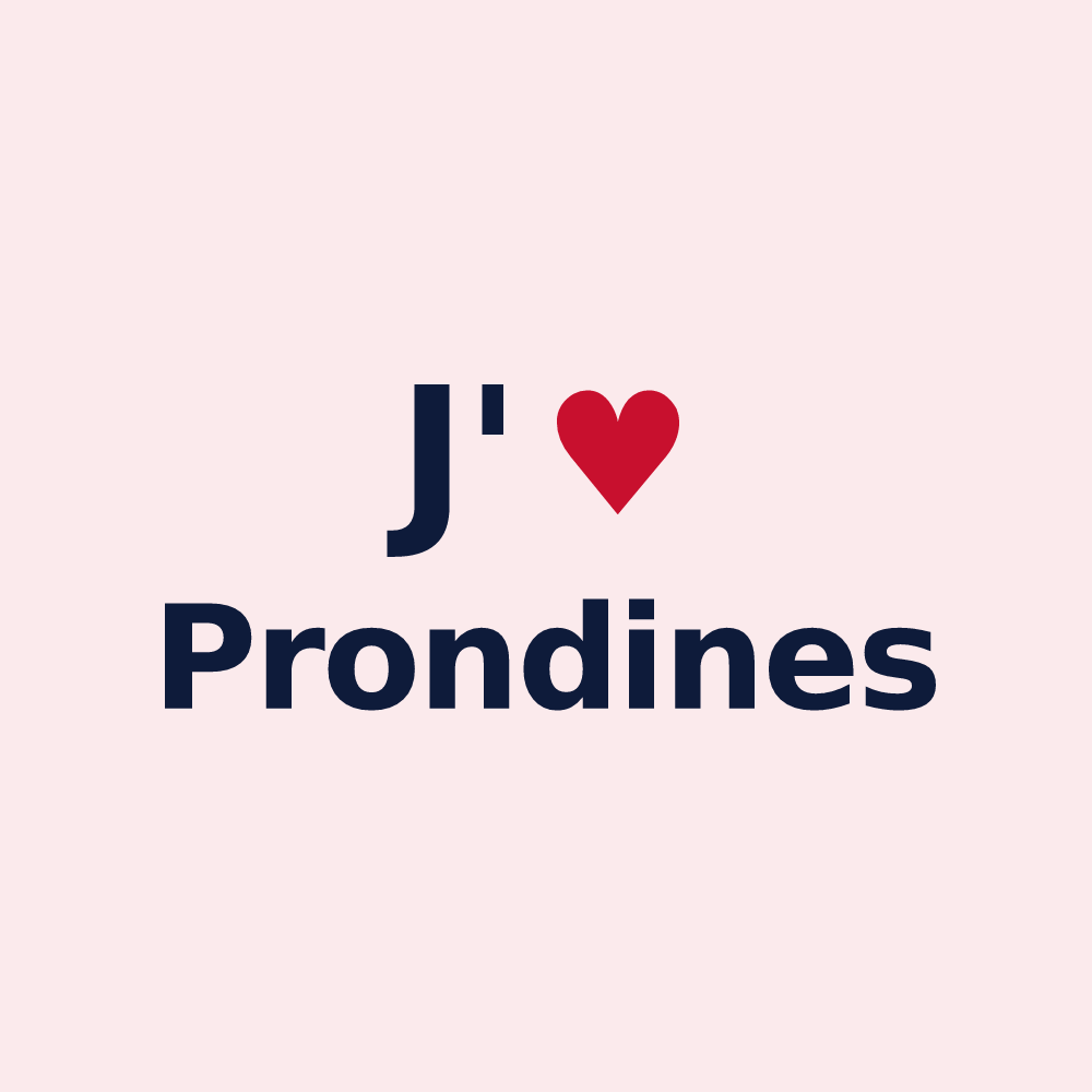 Magnet personnalisé Prondines — design J'aime Prondines